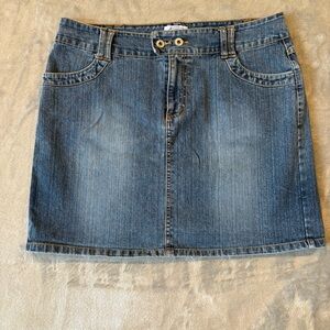 Denim Contemporary Y2K Festival Mini Skirt Sz 16
